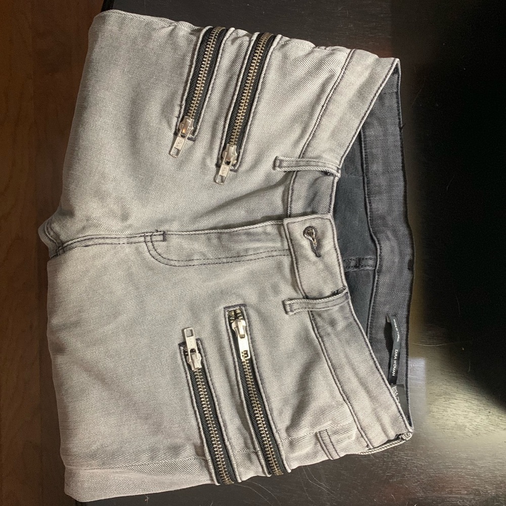 Zara Moto style denim pants